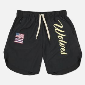 Casual Running Breathable Wicking Speed Bar Tide Men's Shorts (Option: Black-2XL)
