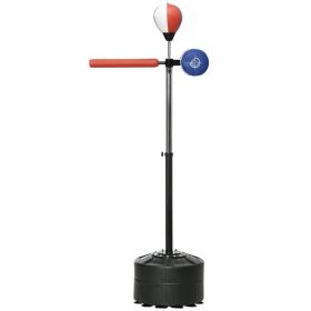Free Standing Boxing Bag with Stand, Punching Speed Bag Reaction Bar Challenge with Suction Cups, 64-81in Adjustable Height for Teenagers and Adu (Option: Black, Red, Blue-855x200x200 mm)